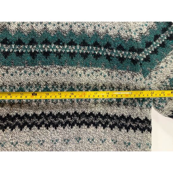 Royal North Mills Sweater Men's Large Made in USA Pullover Striped 100% Wool - Picture 4 of 10